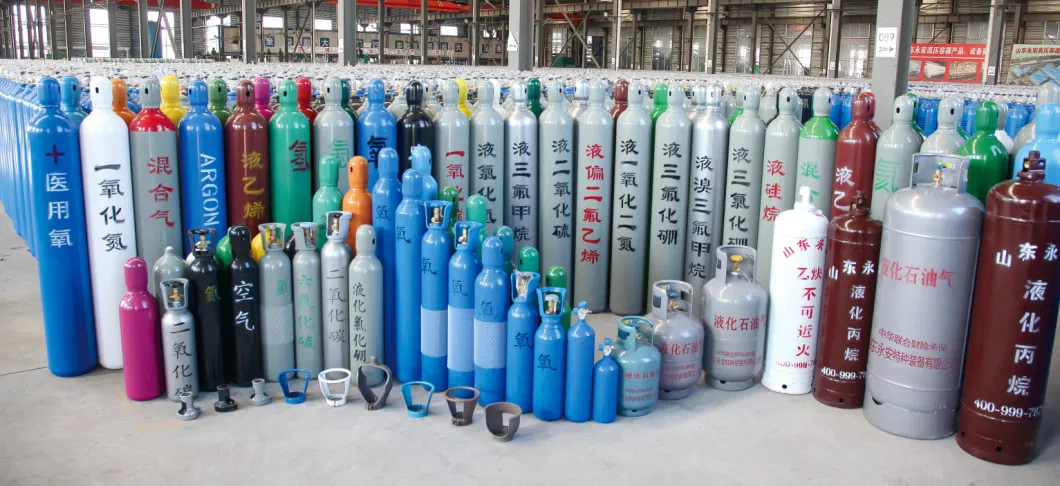 50L200bar ISO9809 Tped High Pressure Vessel Seamless Steel Oxygen Gas Cylinder Withcga540 Valve and Cap